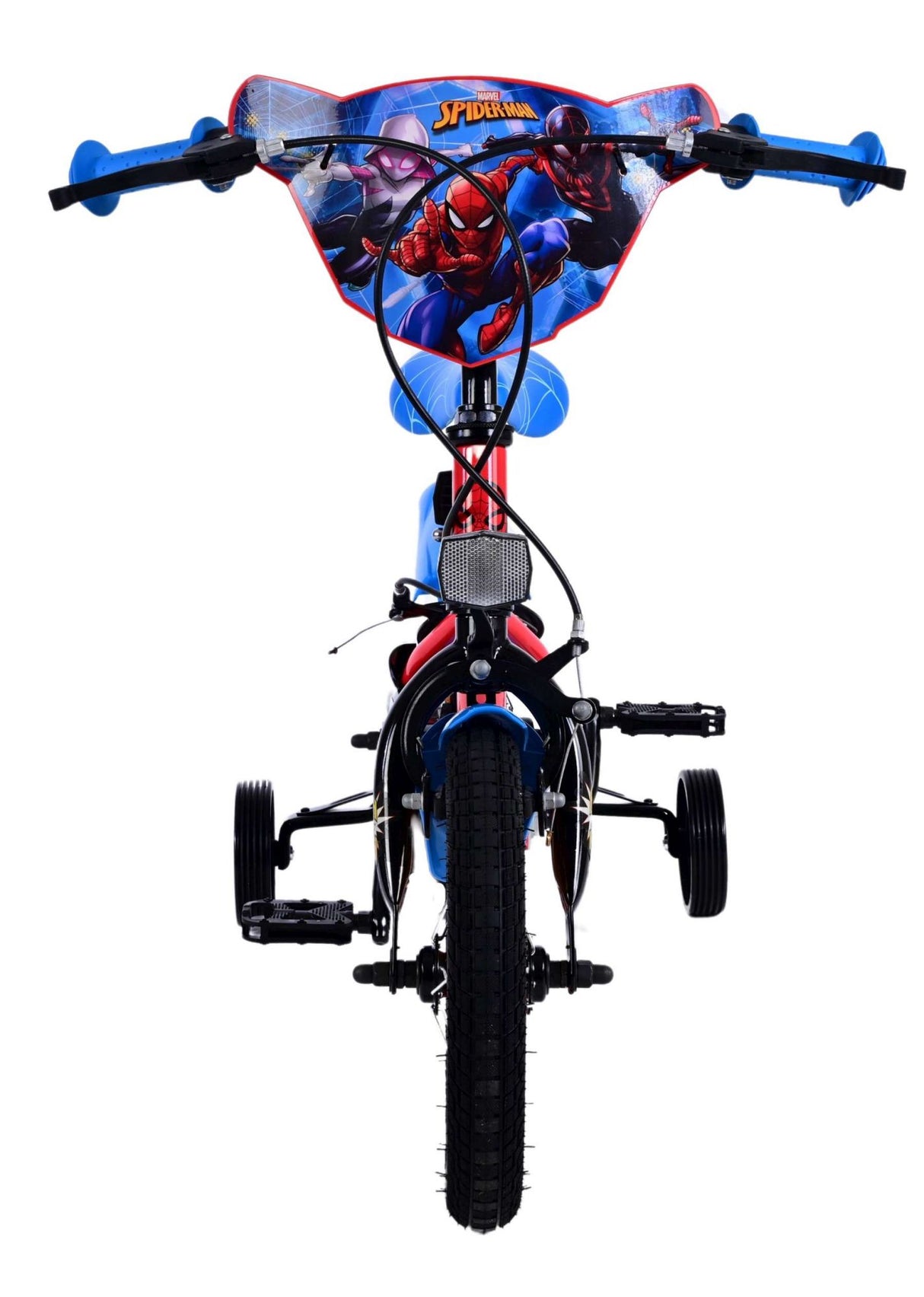 Spiderman Ultimate Spider-Man Bike Bike Bike Boys 12 pulgadas Rojo de dos frenos de manos