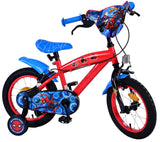 Spiderman Ultimate Spider - Man Kinderbike - Jungen - 14 Zoll - Blaurot - Zwei Handbremsen