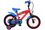 Spiderman Ultimate Spider - Man Kinderbike - Jungen - 14 Zoll - Blaurot - Zwei Handbremsen