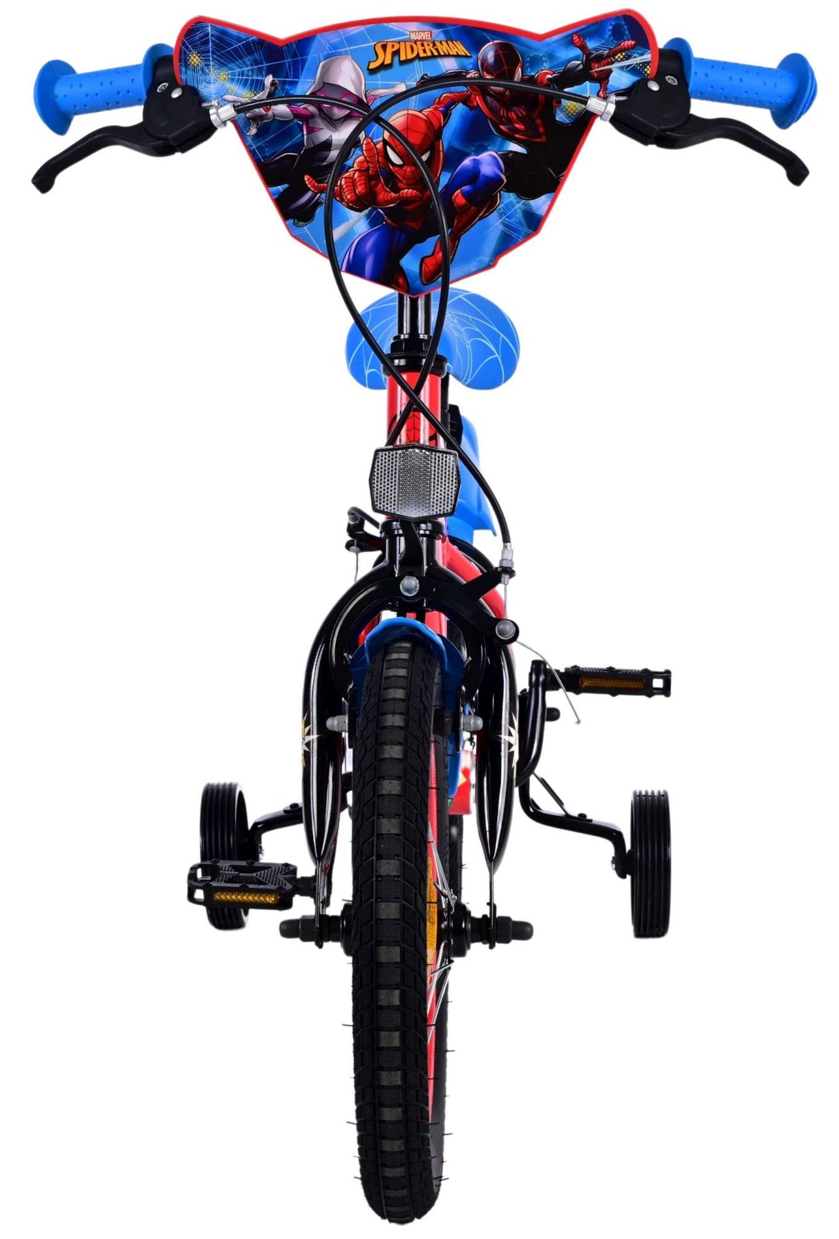 Spiderman ultimate spider-man kinderfiets jongens 14 inch blauw rood twee handremmen