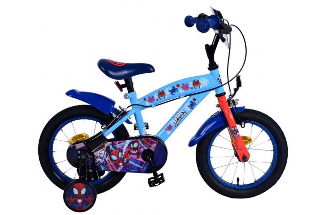 Spidey and his amazing friends spidey children's bike boys 14 inch blue two hand brakes