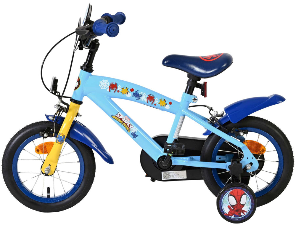 Spidey und seine tollen Freunde Spidey Kinderfahrrad – Jungen – 12 Zoll – blau – zwei Handbremsen