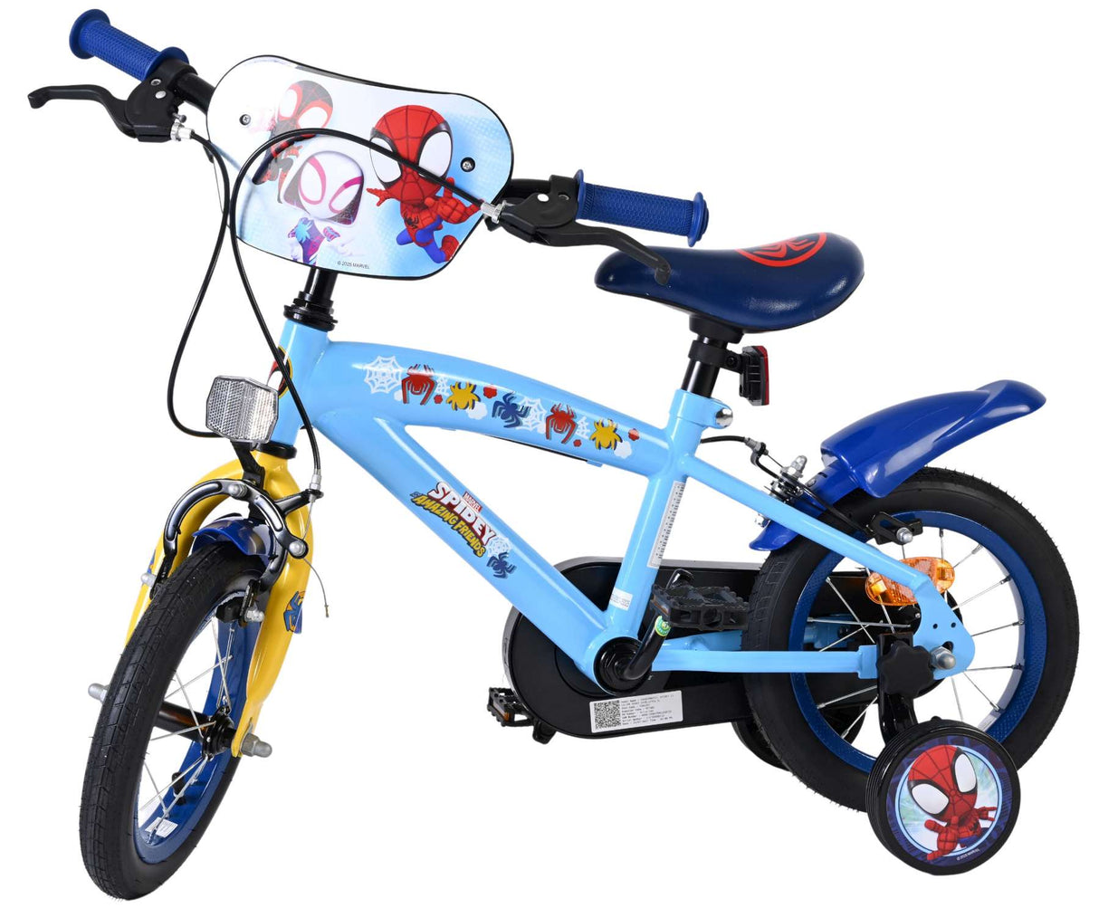 Spidey und seine tollen Freunde Spidey Kinderfahrrad – Jungen – 12 Zoll – blau – zwei Handbremsen
