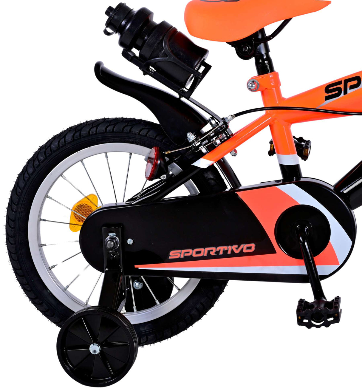 Volare Sportivo Kinderbike Jungen 14 Zoll Neon Oranje Black zwei Handbremsen