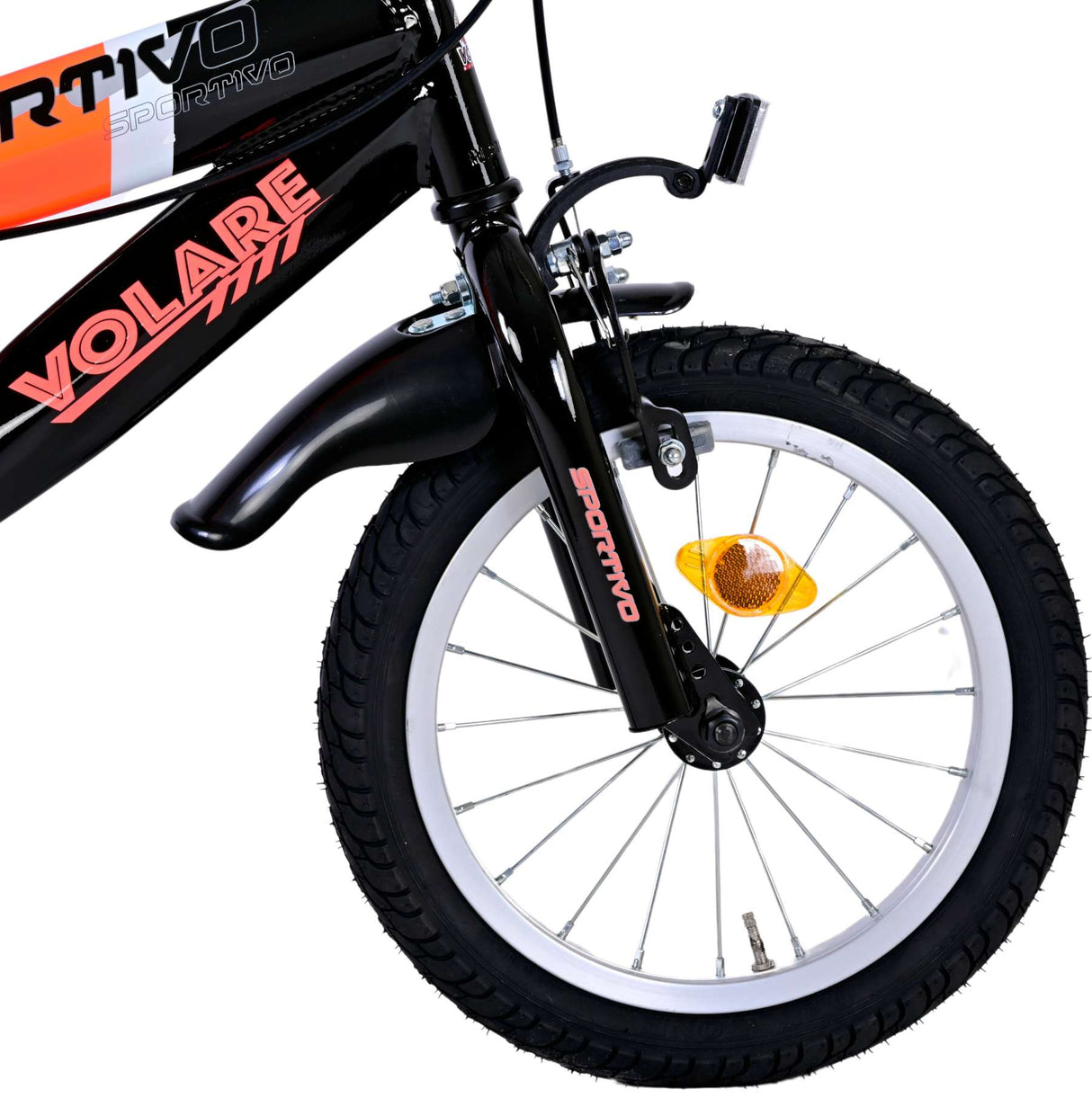 Volare Sportivo Children's Bike Boys 14 inch Neon Oranje Black Two Hand brakes