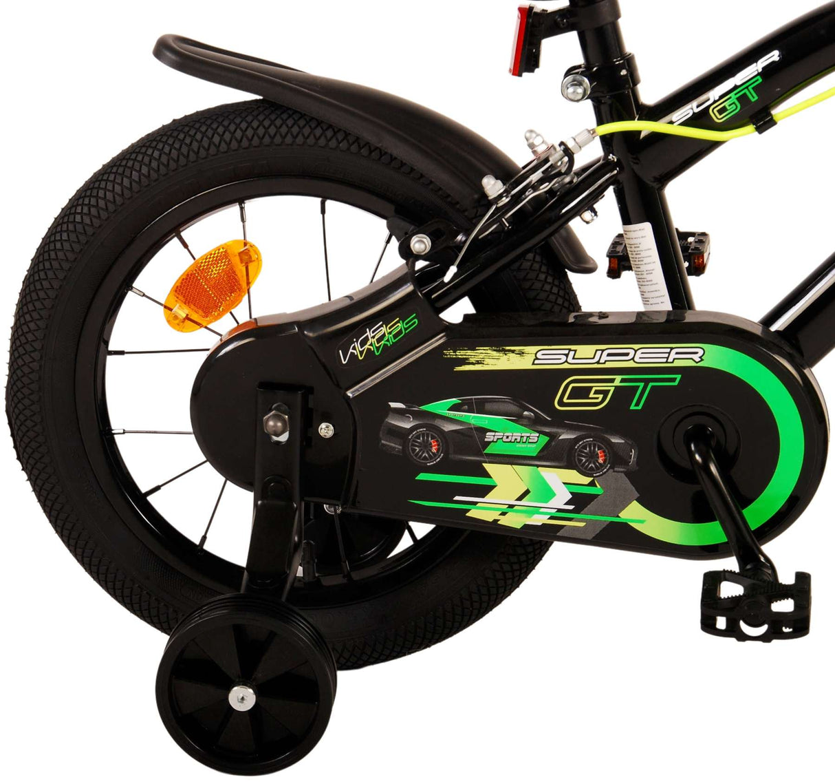 Volare Super GT Children's Bike Boys 14 pouces Green Two Hand freins