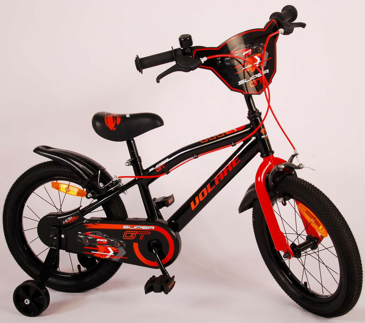 Volare Super GT Kinderbike Jungen 16 Zoll rote zwei Handbremsen