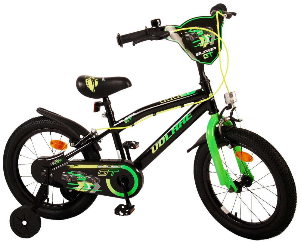 Volare Super GT Kinderfahrrad – Jungen – 16 Zoll – Grün – Zwei Handbremsen