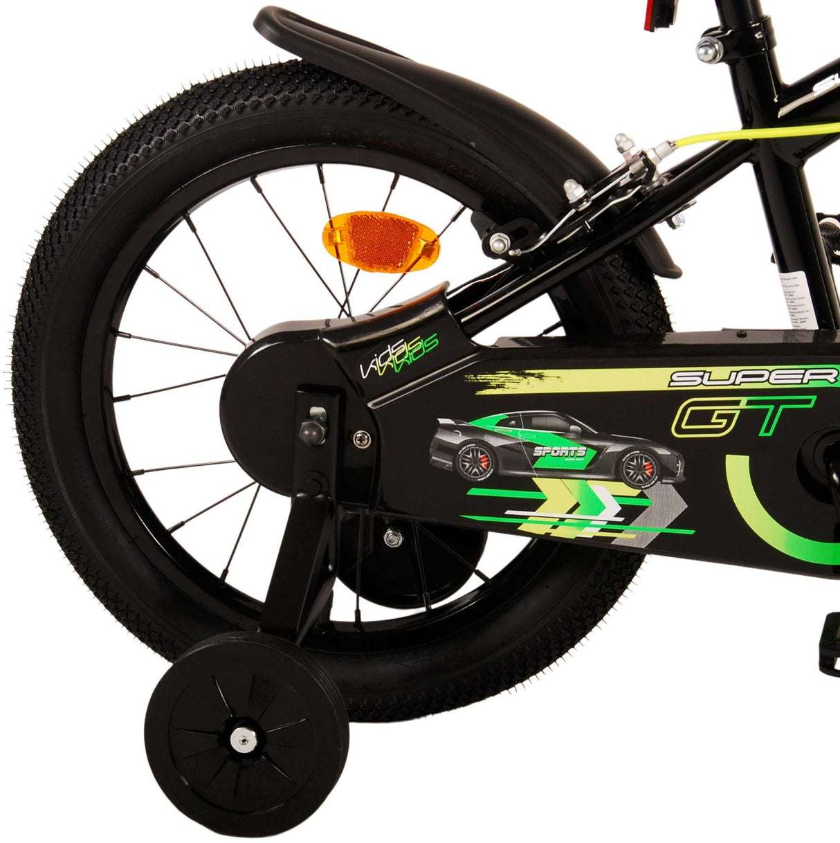 Volare Super GT Kinderfahrrad – Jungen – 16 Zoll – Grün – Zwei Handbremsen