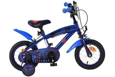 Superman Kinderfahrrad – Jungen – 12 Zoll – Blau – zwei Handbremsen
