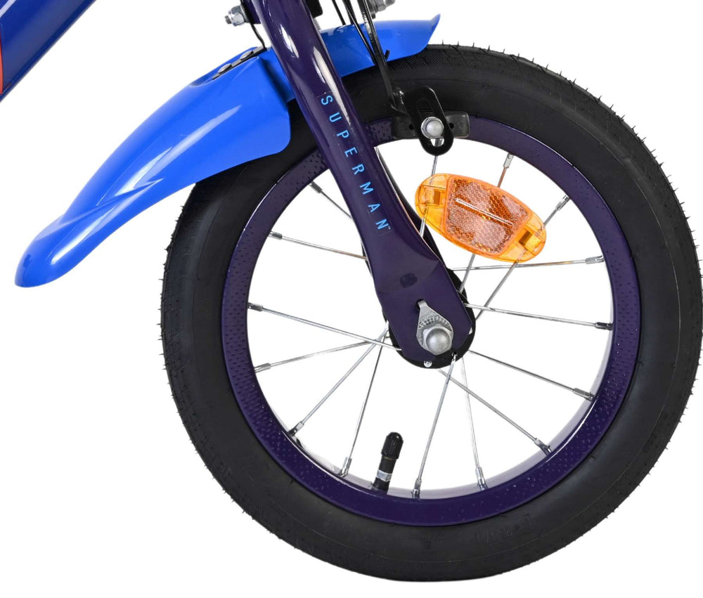 Superman Kinderfahrrad – Jungen – 12 Zoll – Blau – zwei Handbremsen
