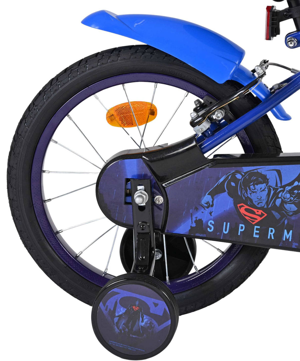 Superman Kinderfahrrad – Jungen – 16 Zoll – Blau – zwei Handbremsen