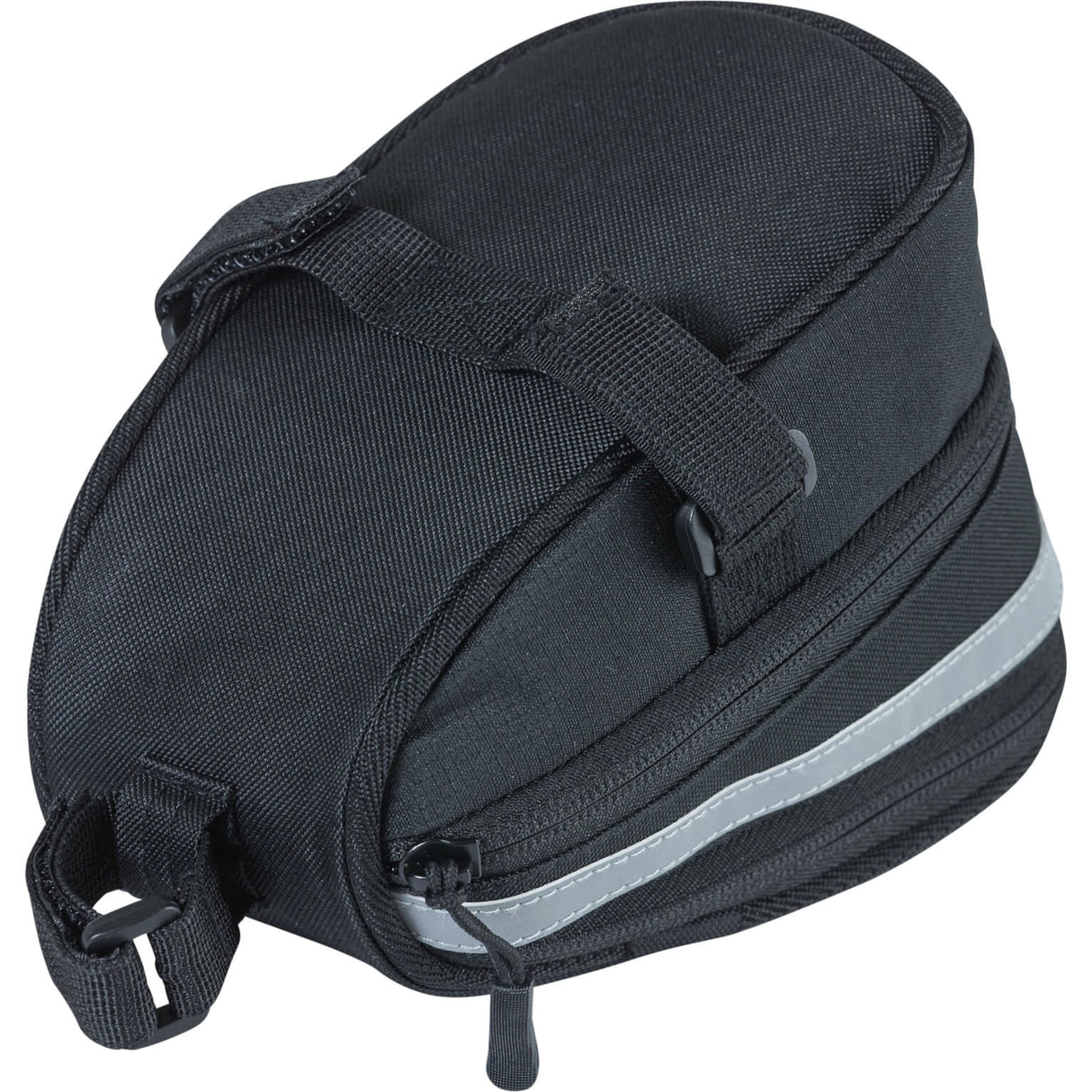 Basil Mada Saddle Bag compact, noir, 1L, velcro, accessoire de vélo