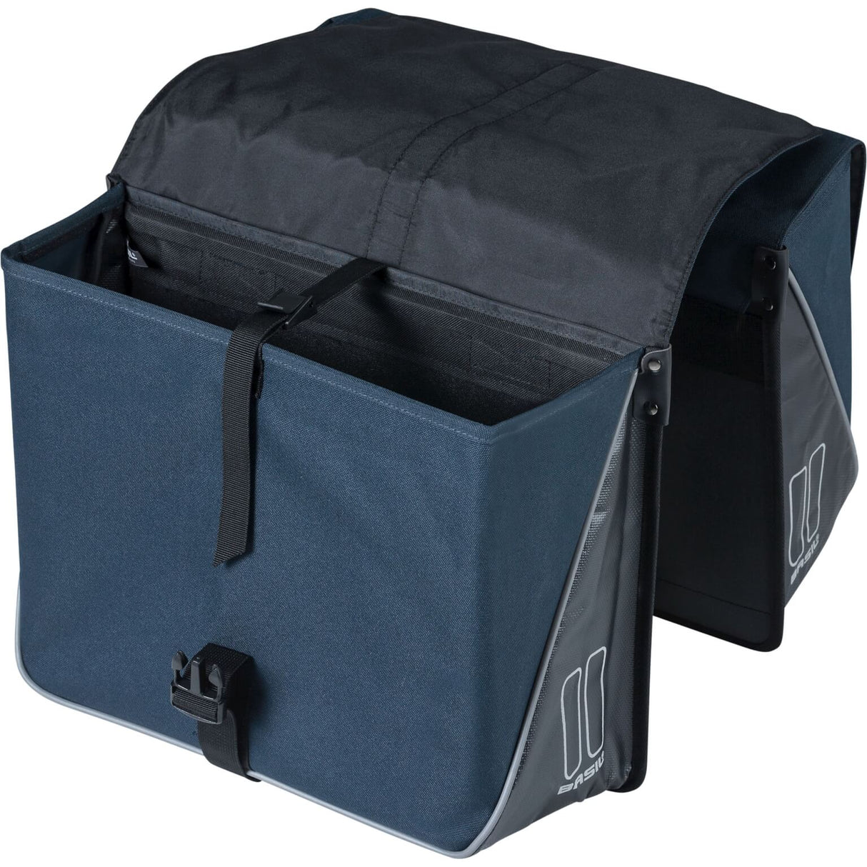 Basil Forte double bicycle bag, water -repellent, navy blue black, 35l