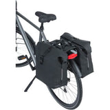 Basil Soho Double Bicycle Bag Nordlicht - Vodoodporen, PU, ​​zapiranje rola, primerno za Mik, 41 LTR, Night Black