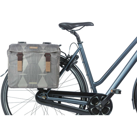 Basilel Elegance Doppelfahrradsack, Chateau Taupe, Recycling Pet, Universal Bridge, 40-49L