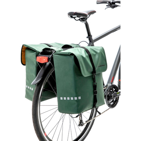 Fahrradbeutel Odense - harte, geräumige Doppel -Rucksack für Elektrofahrräder - grün