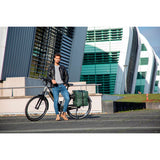 Fahrradbeutel Odense - harte, geräumige Doppel -Rucksack für Elektrofahrräder - grün
