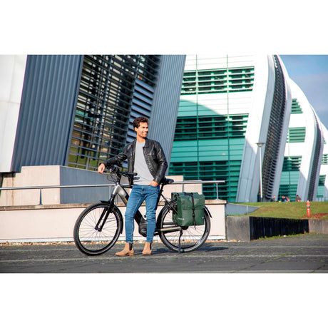 Fahrradbeutel Odense - harte, geräumige Doppel -Rucksack für Elektrofahrräder - grün