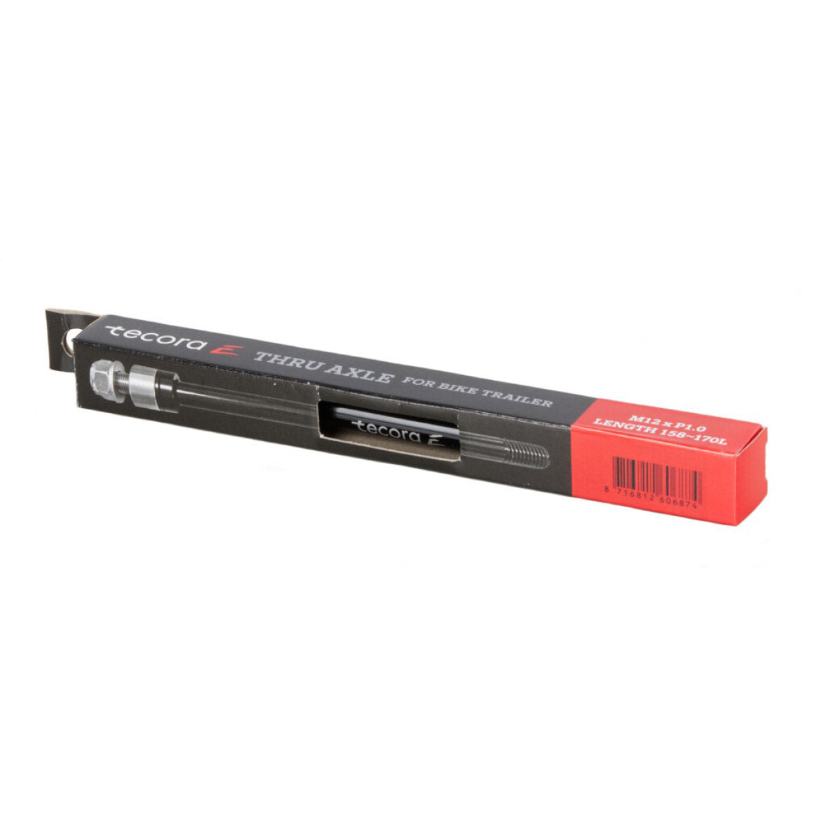 Tecora e Steckachsanhänger M12 P1.0 158-170 mm Aluminium schwarz