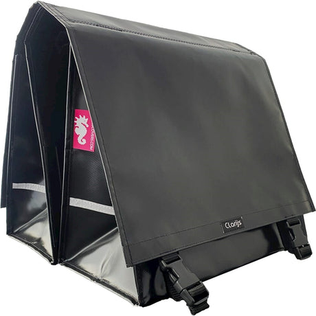 Clarijs Fahrradbeutel Doppel XL PVC 46L mit Pause schwarz