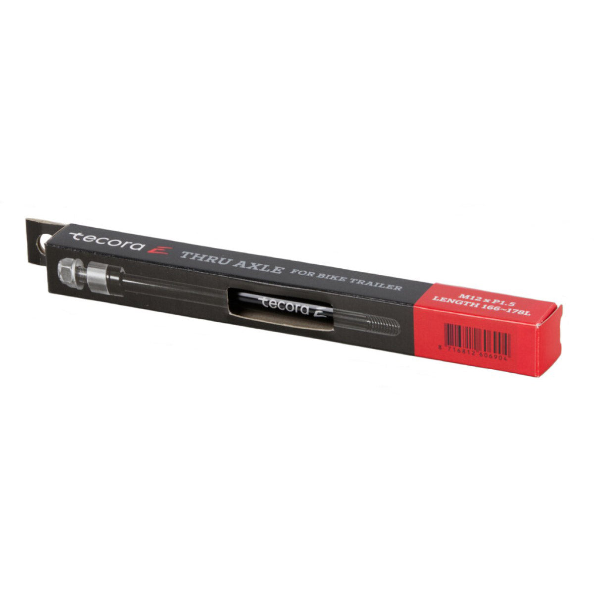 Tecora e Steckachsen-Fahrradanhänger M12 x P1,5 Länge 166~178 mm