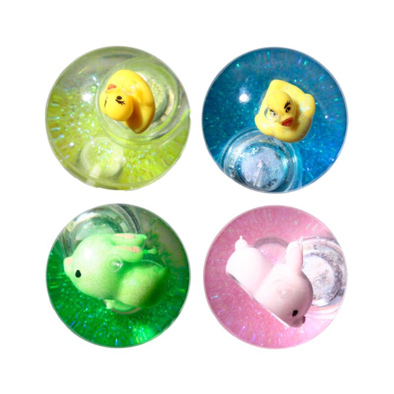 Springtime-Feder-Ente, stark springender, blinkender LED-Hüpfball