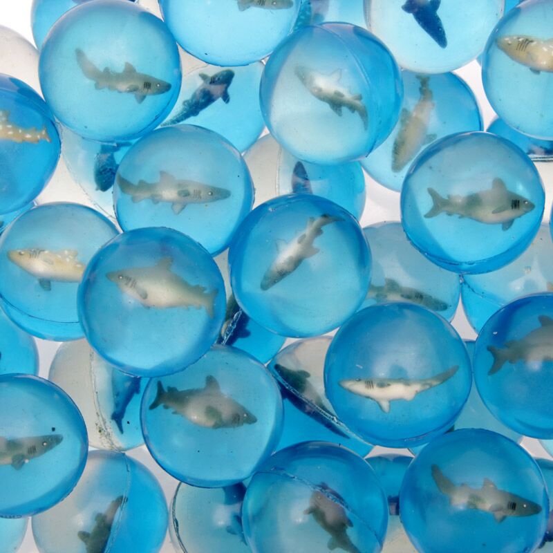 3D-Hüpfball Hai 4 cm
