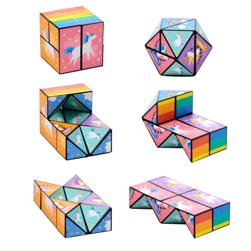 Einhorn-Magie-Puzzle-Würfelspielzeug