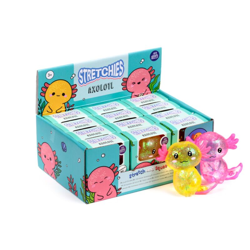 Zusammendrückbares Glitzer-Axolotl-Stressspielzeug