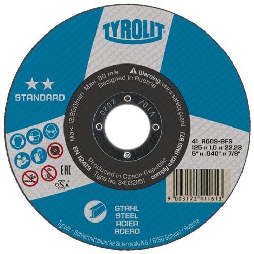 Tyrolit dss 178x1,6mm a46q-bfs standard st edelstahl | 25 Stück