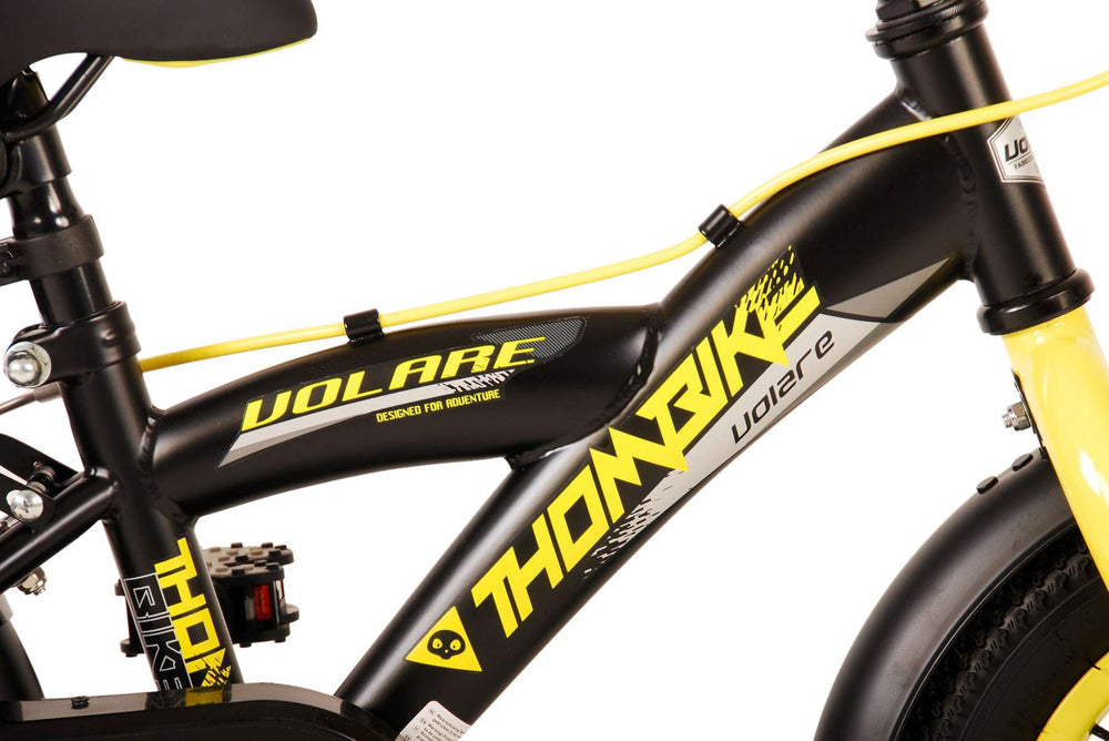 Volare Thombike Kinderbike - Jungen - 12 Zoll - Schwarzgelb - Zwei Handbremsen
