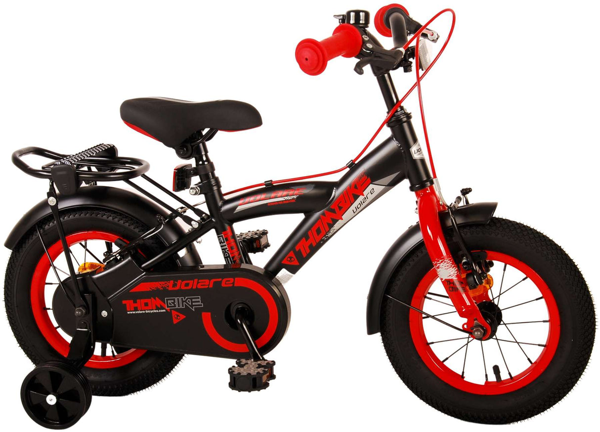 Volare Thombike Bike Children Bike Boys de 12 pulgadas Rojo Negro Dos frenos de manos