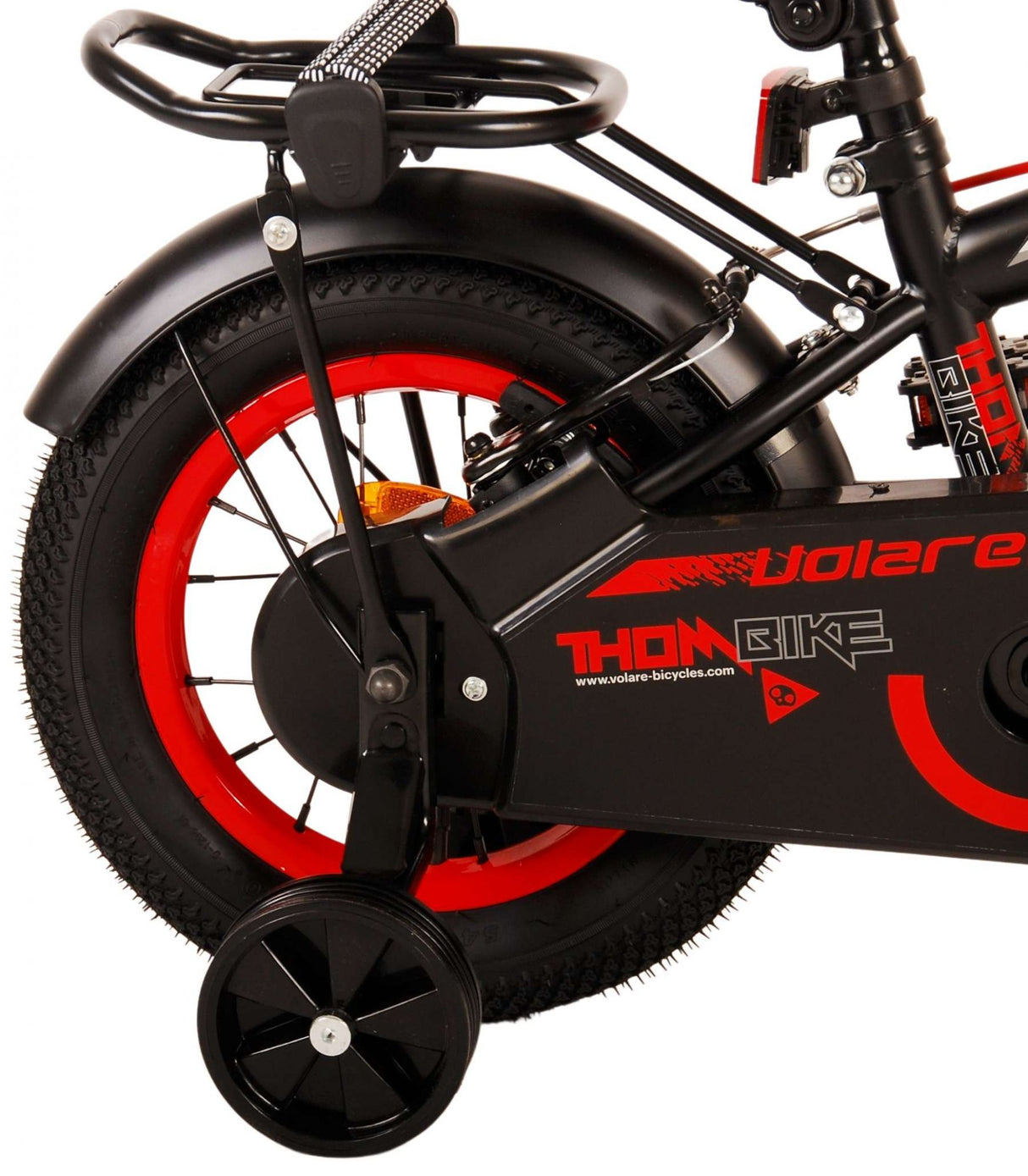 Volare Thombike Bike Children Bike Boys de 12 pulgadas Rojo Negro Dos frenos de manos