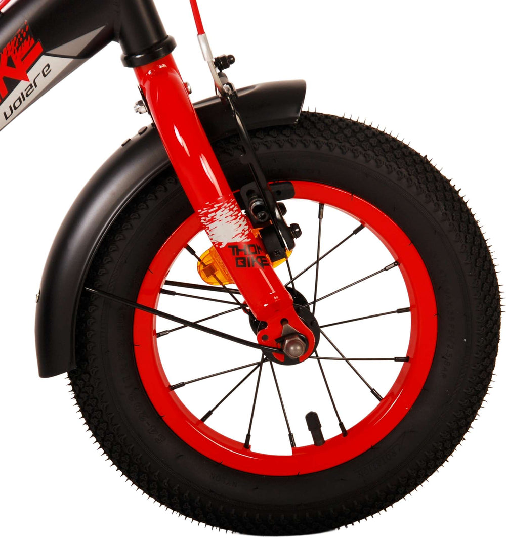 Volare Thombike Kinderbike Jungen 12 Zoll schwarz rote zwei Handbremsen