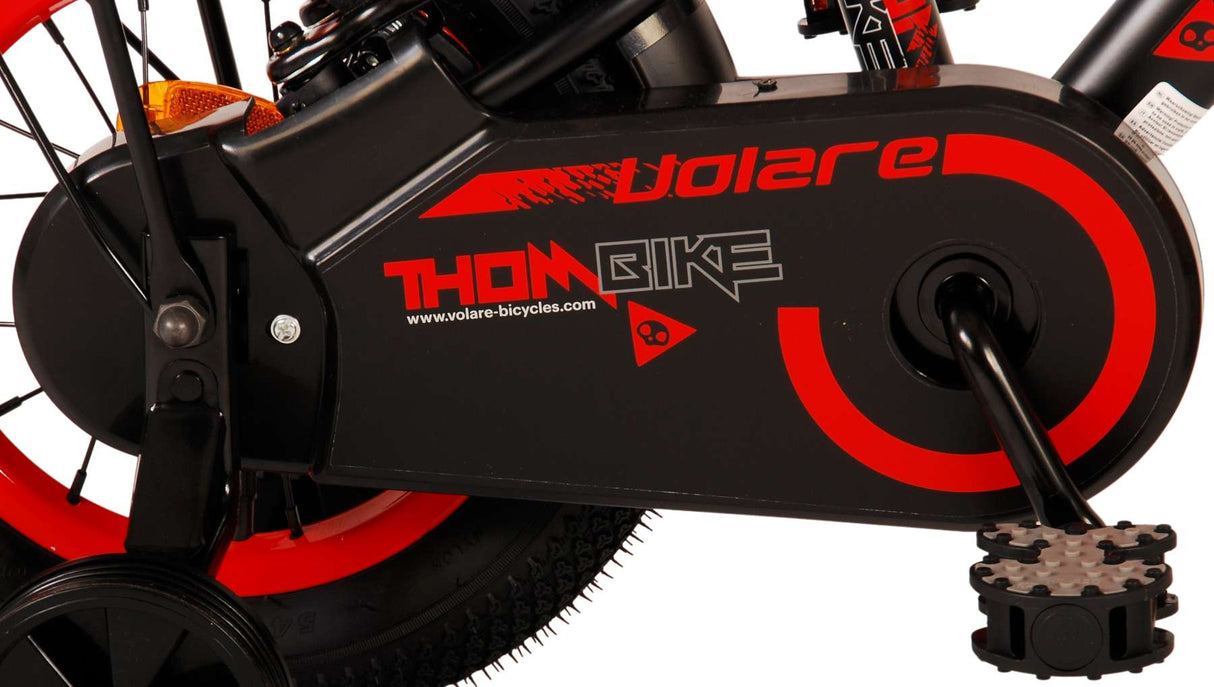 Volare Thombike Kinderbike Jungen 12 Zoll schwarz rote zwei Handbremsen