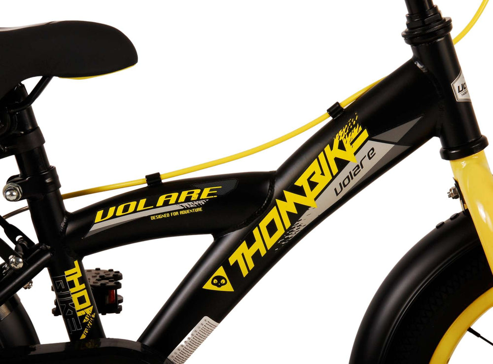 Volare Thombike Kinderbike Jungen 14 Zoll schwarz gelb zwei Handbremsen