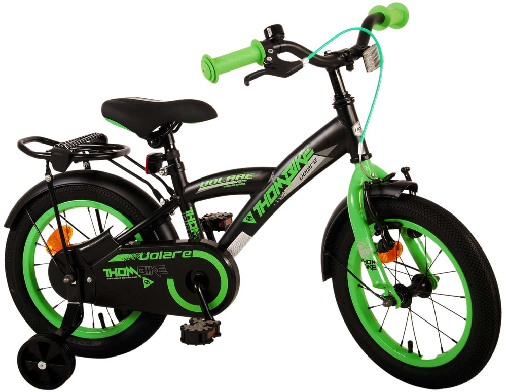 Volare Thombike Children's Bicycle - Jungen - 14 Zoll - schwarzes Grün