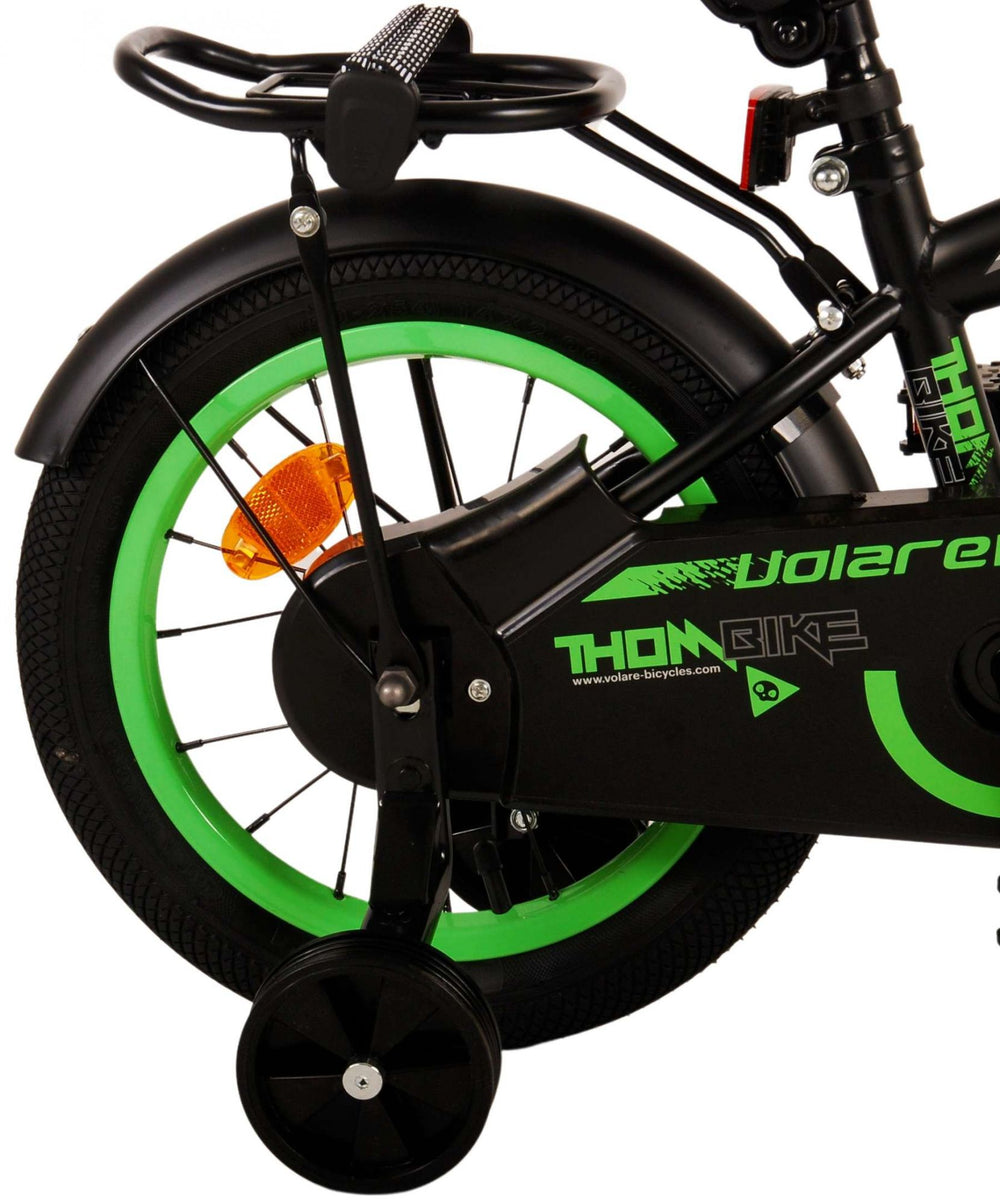 Volare Thombike Children's Bicycle - Jungen - 14 Zoll - schwarzes Grün