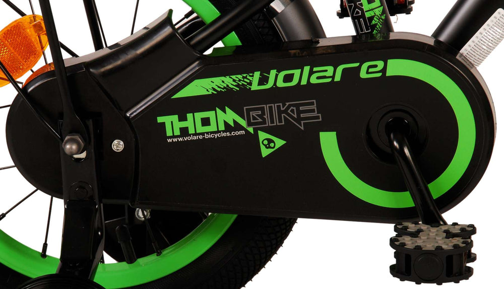 Volare Thombike Children's Bicycle - Jungen - 14 Zoll - schwarzes Grün