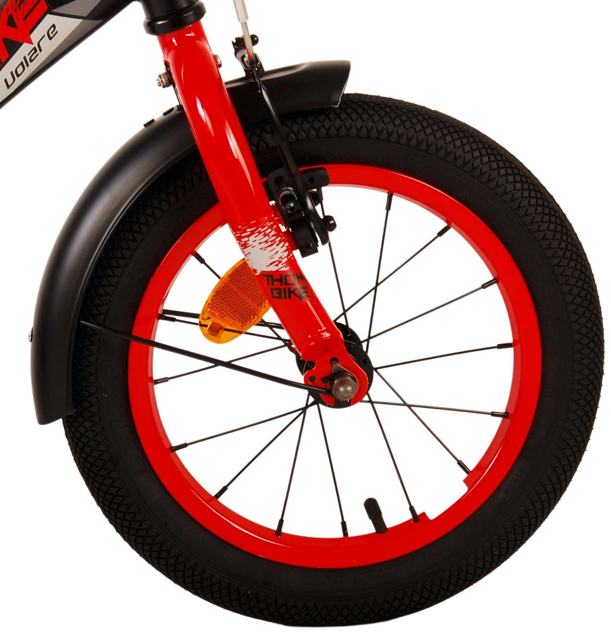 Volare Thombike Kinderbike Jungen 14 Zoll schwarz rote zwei Handbremsen