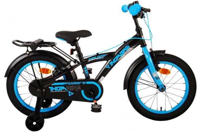 Volare Thombike Children's Bike - Boys - 16 Inch - Black Blue - Two Hand Brakes