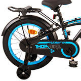 Volare Thombike Kinderfahrrad – Jungen – 16 Zoll – Schwarz Blau – Zwei Handbremsen