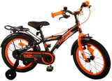 Volare Thombike Children's Bike Boys 16 Zoll schwarz orange zwei Handbremsen
