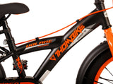 Volare Thombike Children's Bike Boys 16 Zoll schwarz orange zwei Handbremsen