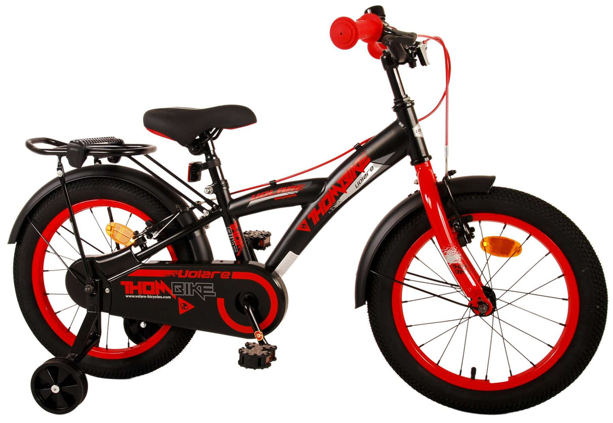 Volare Thombike Bike Children Bike Boys de 16 pulgadas Rojo Negro Dos frenos de manos