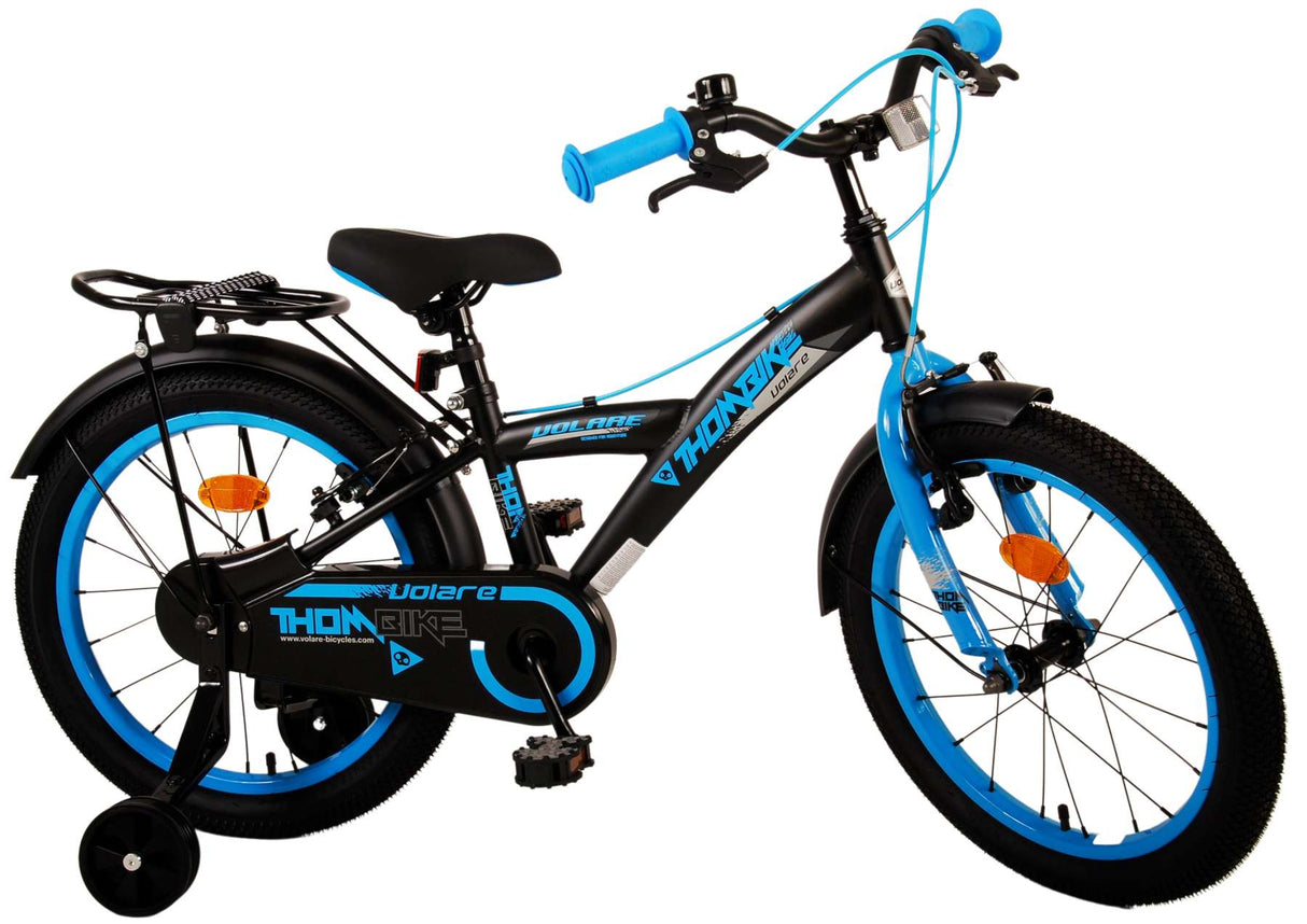 Volare Thombike Children's Bike Boys 18 inch Black Blue Two Hand brakes