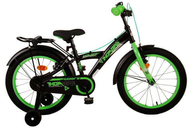 Volare Thombike Children's Bike Boys 18 Inch Black Green Two Hand Brakes