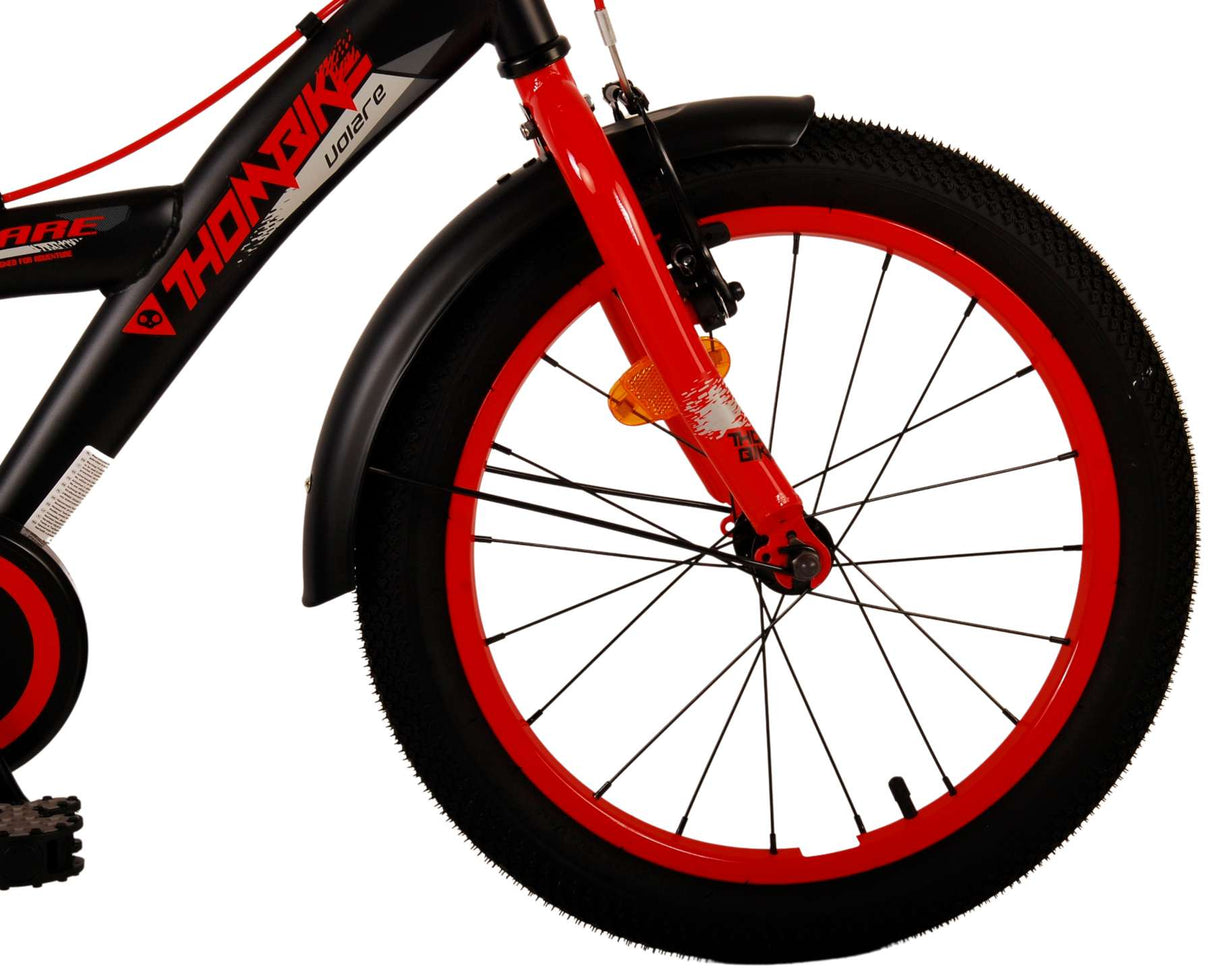 Volare Thombike Kinderfiets Jongens 18 inch Zwart Rood Twee handremmen