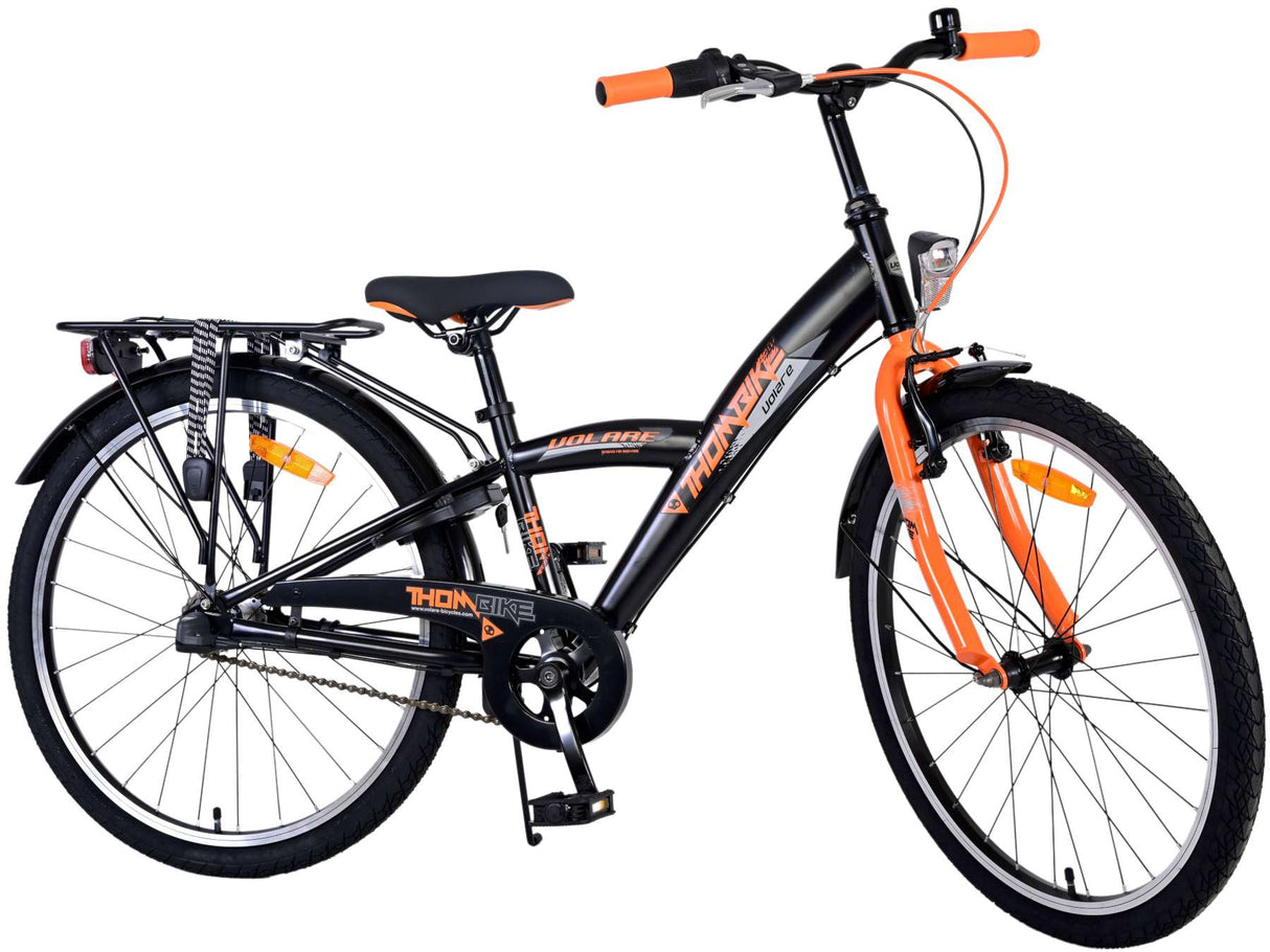 Volare Thombike Children's Bike Boys 24 inch Black Orange 3 gears